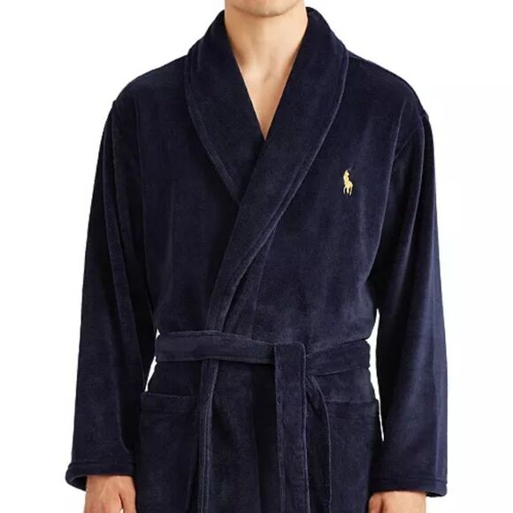 Polo Ralph Lauren Men's Microfiber Plush Robe - Picture 2 of 9